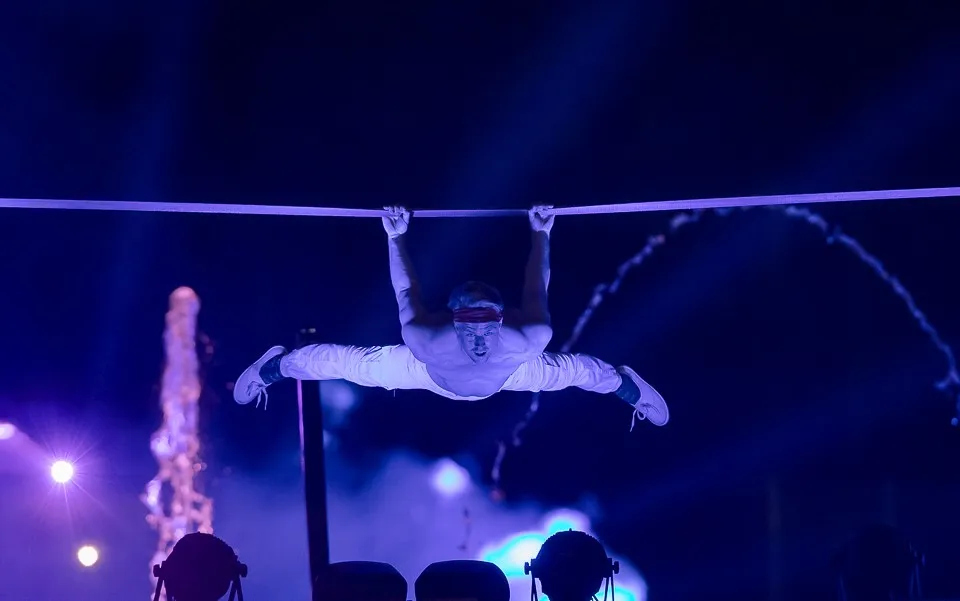Moritz Purer – Slackline Show vor großem Publikum